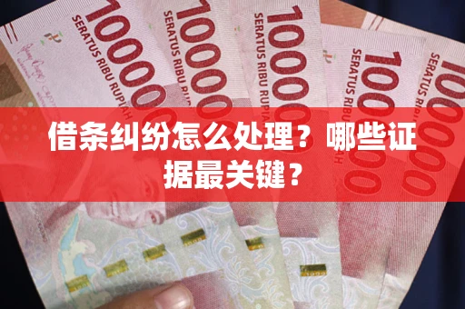济南借条纠纷怎么处理？哪些证据最关键？