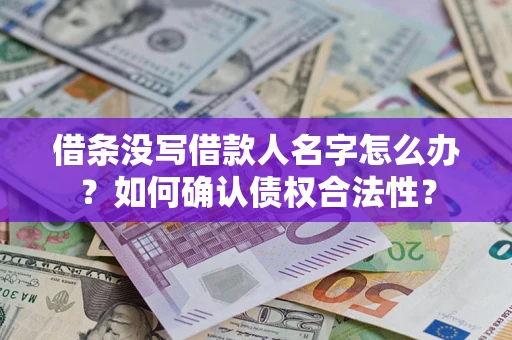 济南借条没写借款人名字怎么办？如何确认债权合法性？