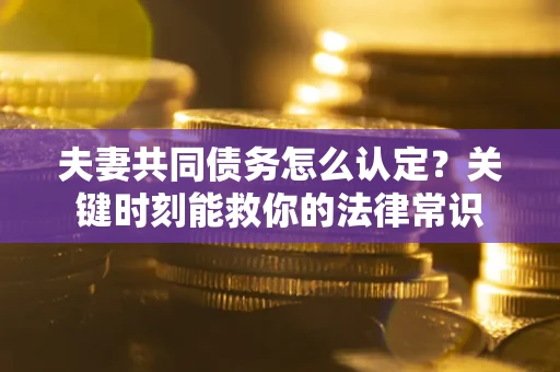 济南夫妻共同债务怎么认定？关键时刻能救你的法律常识
