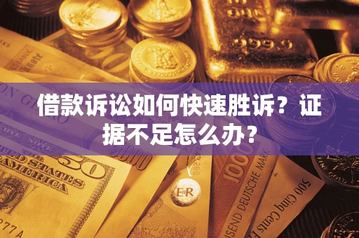 济南借款诉讼如何快速胜诉？证据不足怎么办？