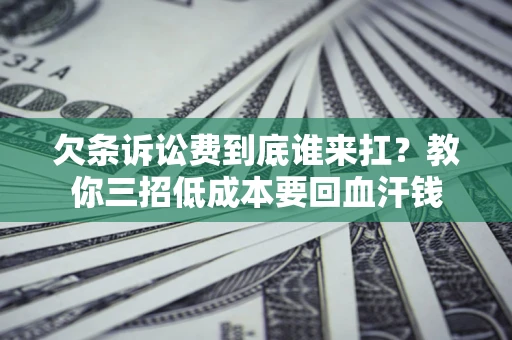济南欠条诉讼费到底谁来扛？教你三招低成本要回血汗钱